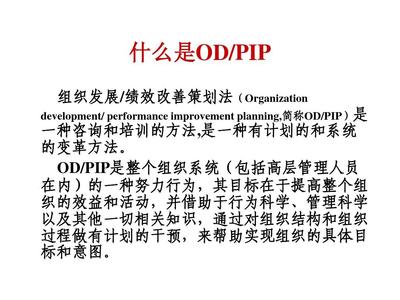 組織發(fā)展與績效改善策劃方案